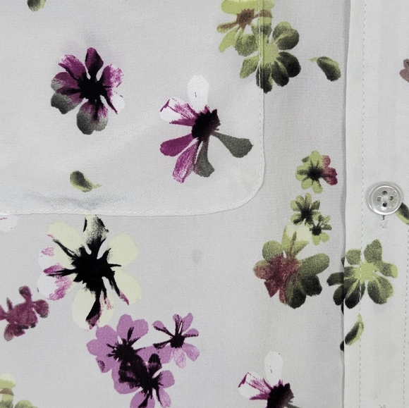 Equipment Femme Sleeveless Floral Silk Blouse S - Picture 4 of 11